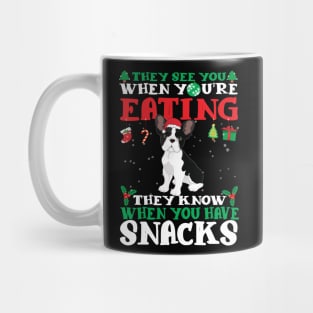 Christmas Dog Eating Snacks Mug